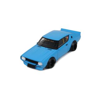 NISSAN SKYLINE 2000 GT-R (KPGC110) BY LB-WORKS BLUE 2024 OttO mobile 1:18 Resinemodell (Türen, Motorhaube... nicht zu öffnen!)